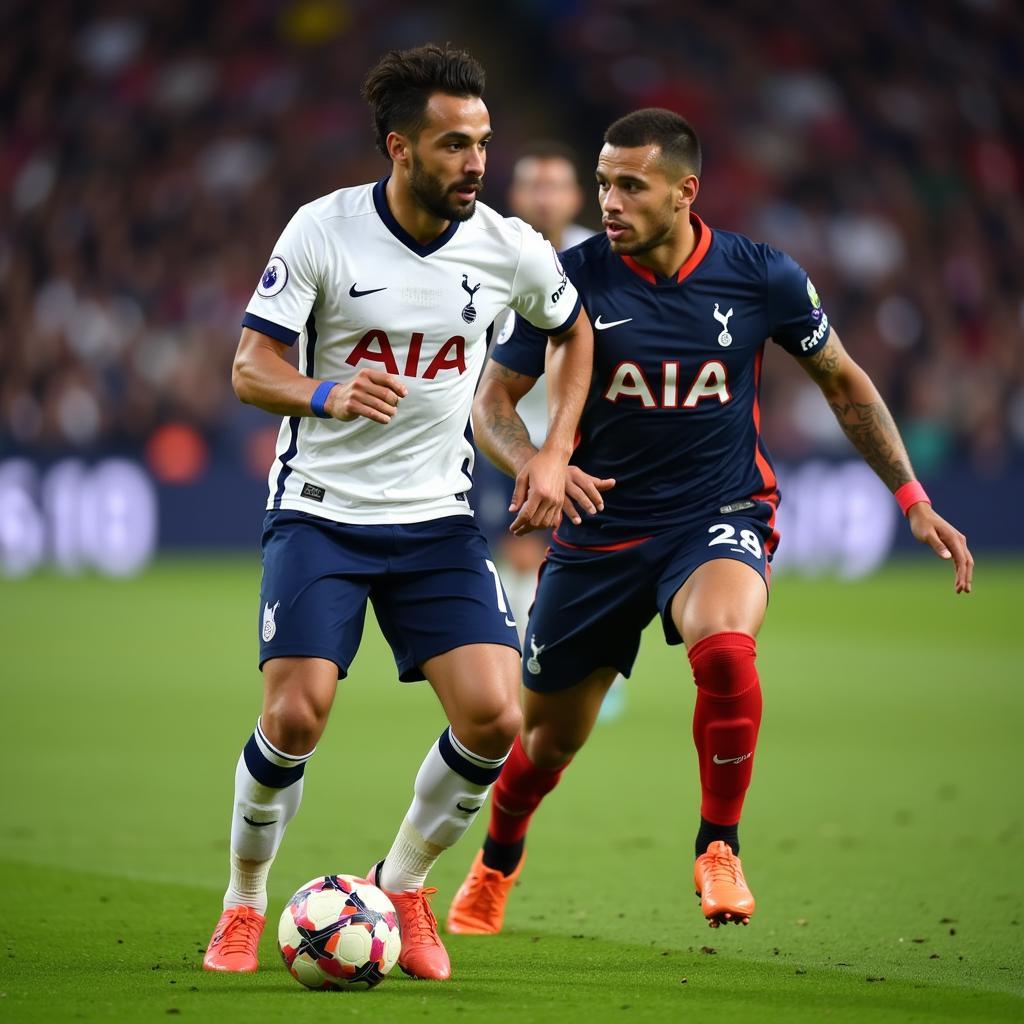 Lucas Moura playing for Tottenham Hotspur