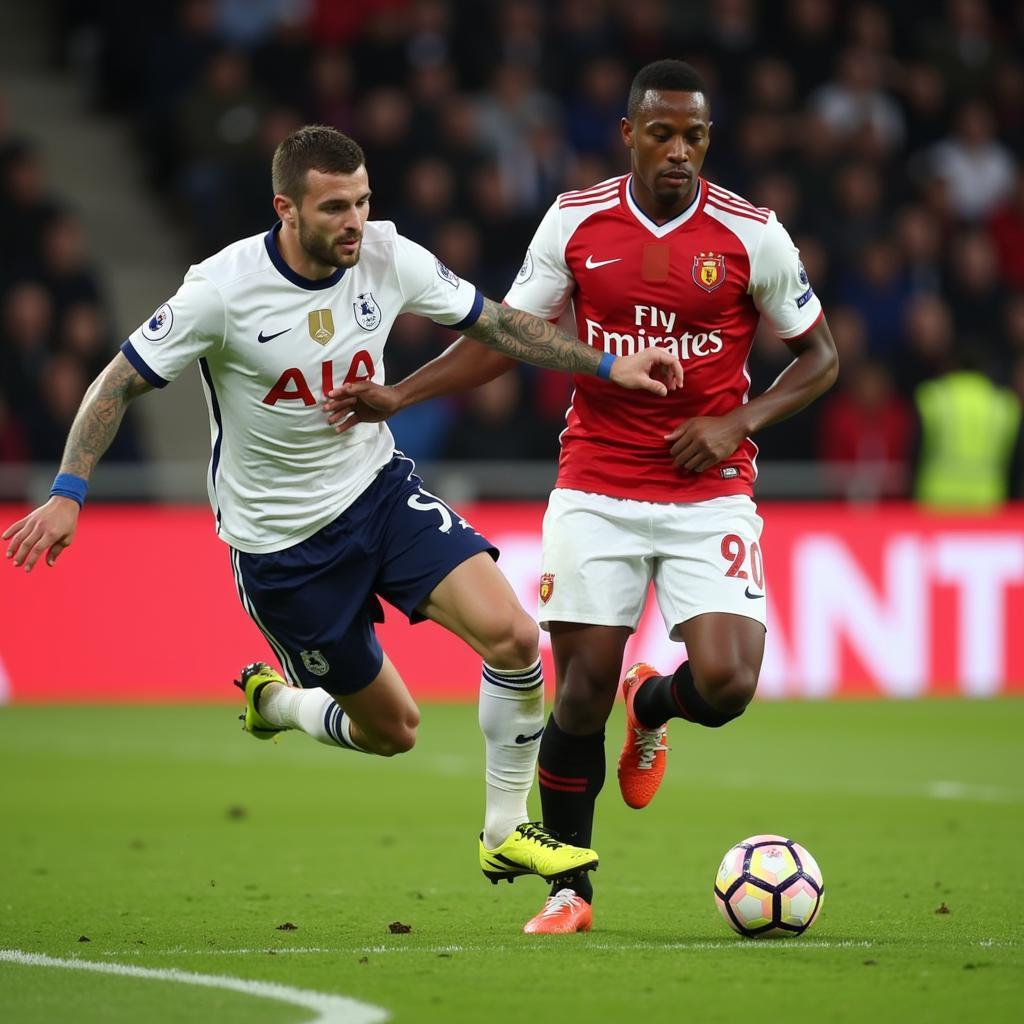 Malcolm Dribbling Past a Defender