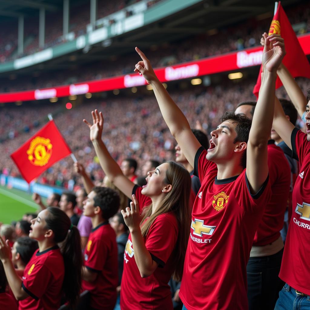 Manchester United Fans Singing at Old Trafford