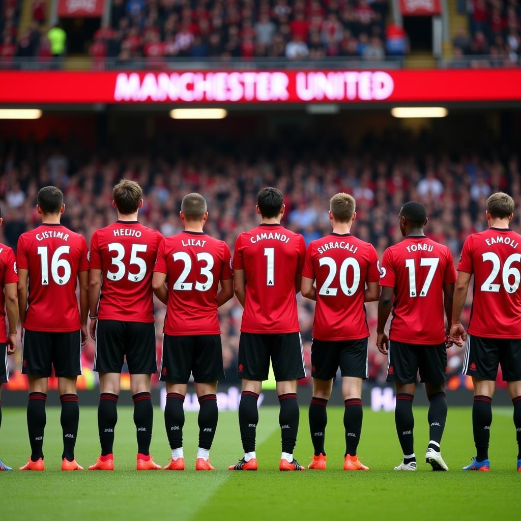 Manchester United squad photo from the 2018 season