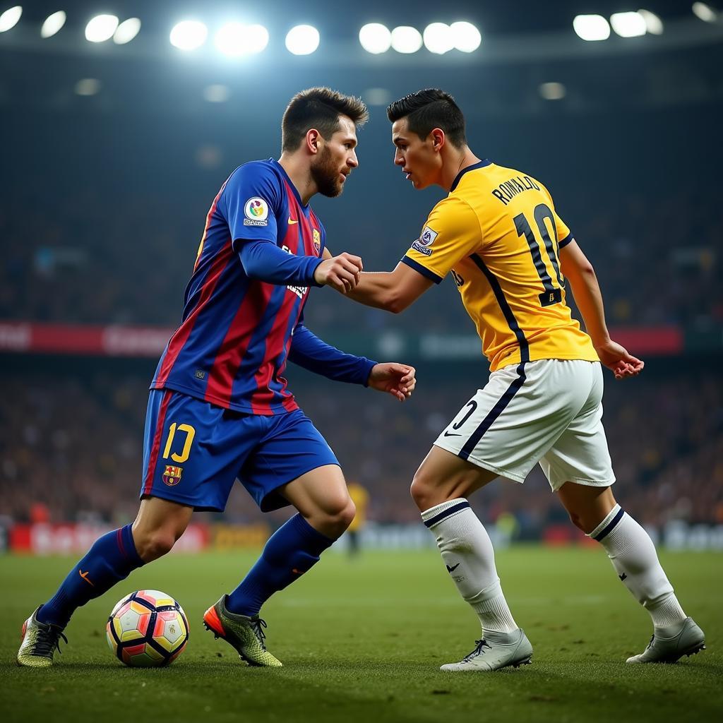 Messi and Ronaldo in an Iconic Duel