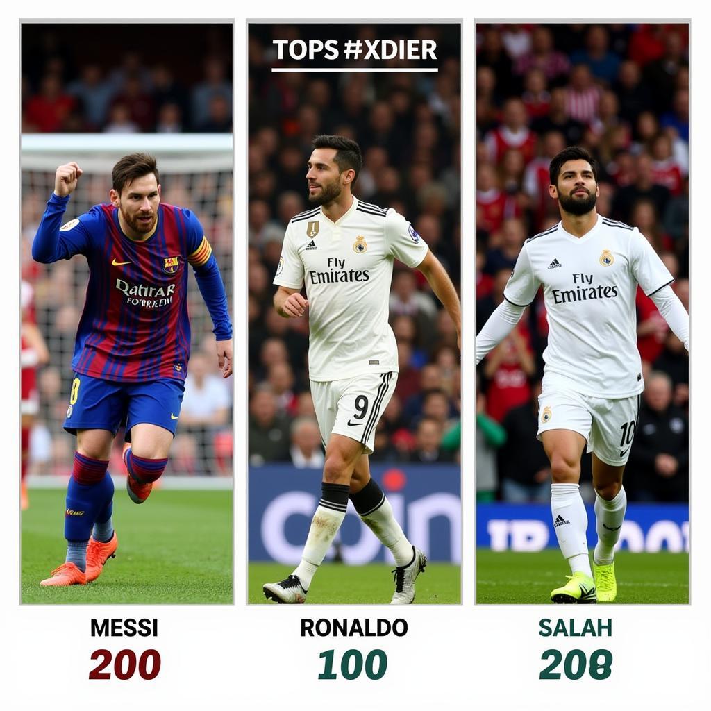 Messi, Ronaldo, and Salah Goal-Scoring Prowess in 2018