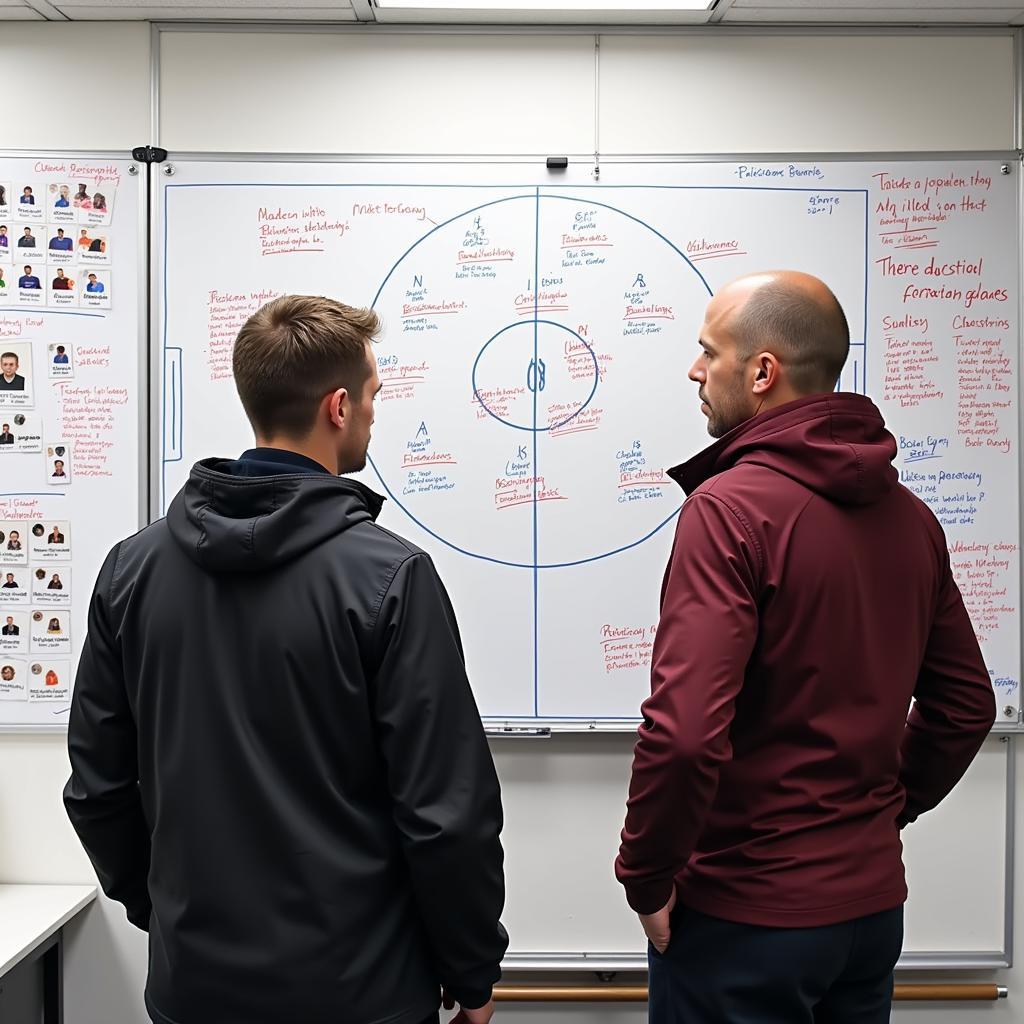 Mitchell van der Gaag analyzing tactics at Ajax