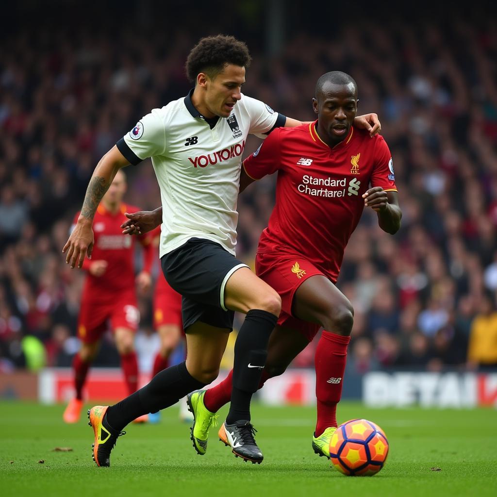 Mohamed Sissoko dominating the midfield in his Liverpool days