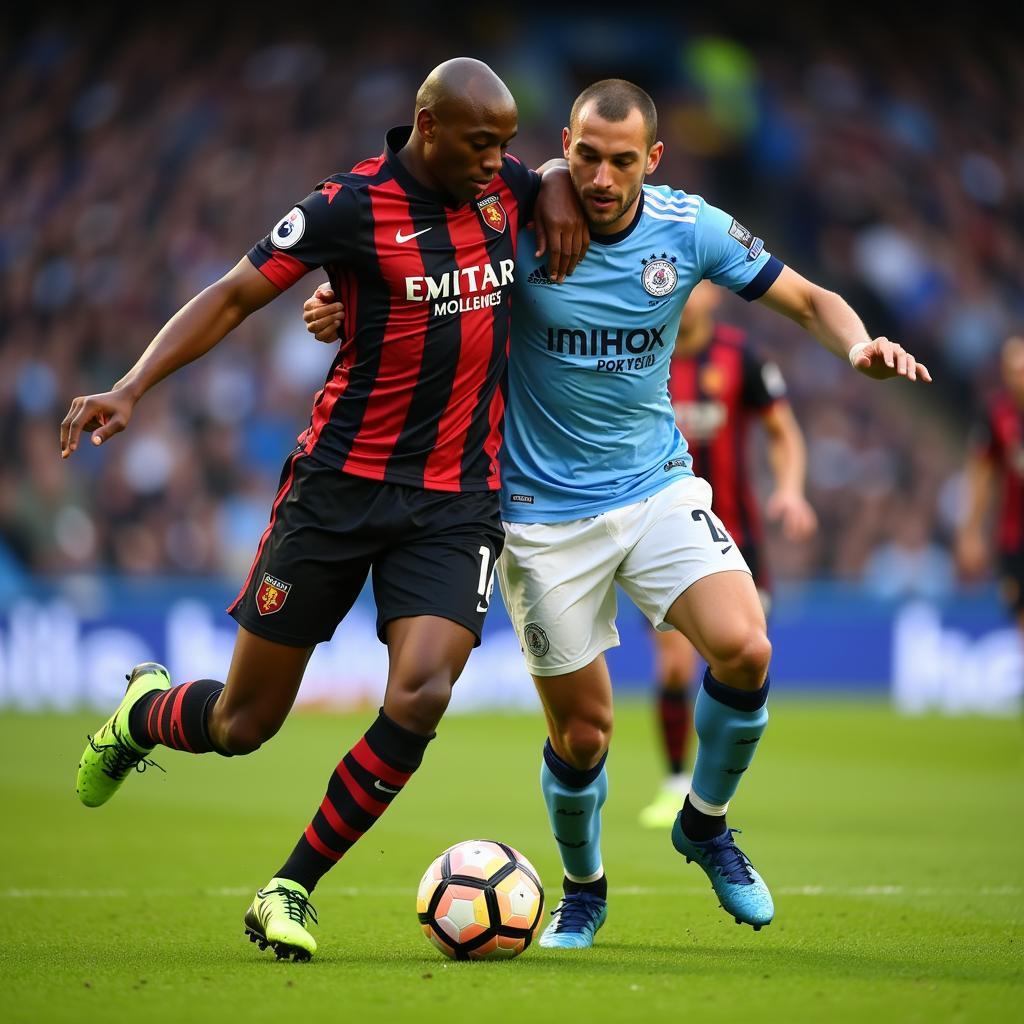 Mohamed Sissoko making a strong tackle