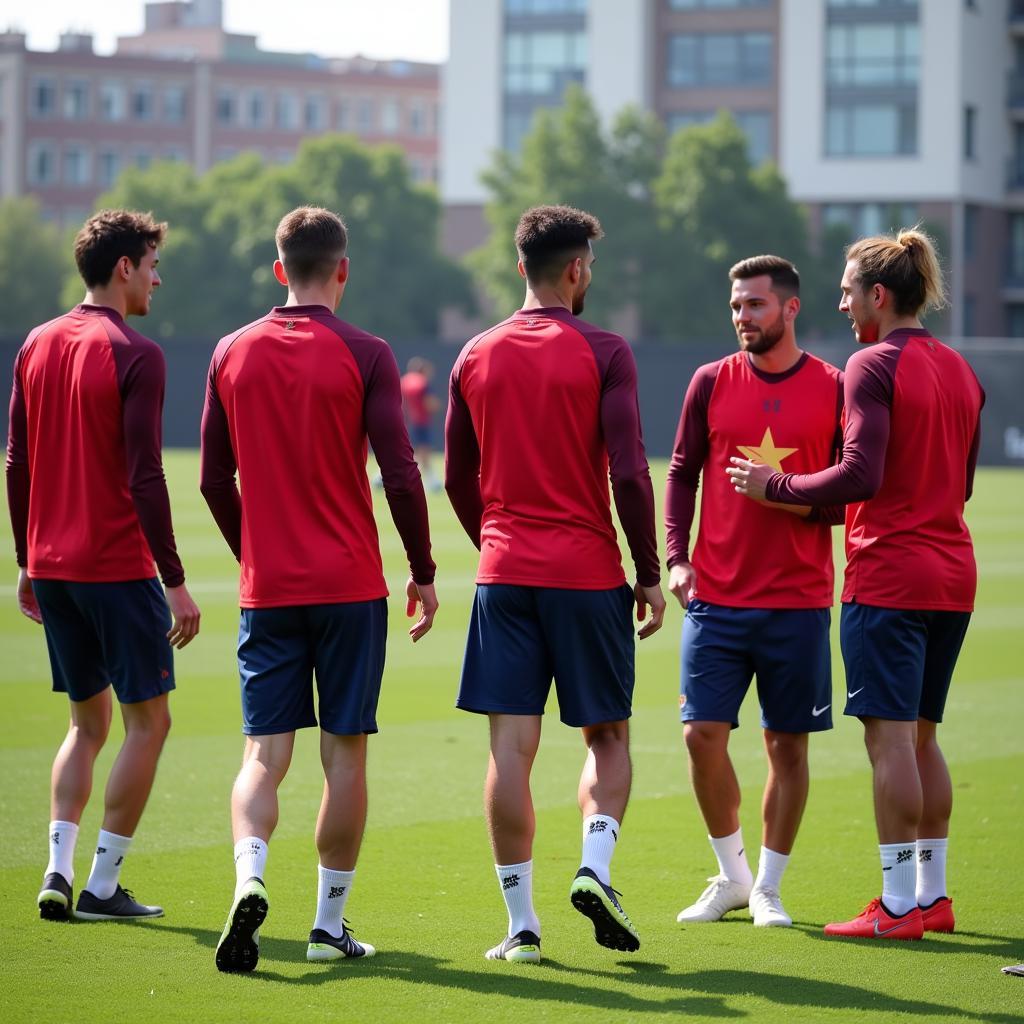 New Barca Player Training Session