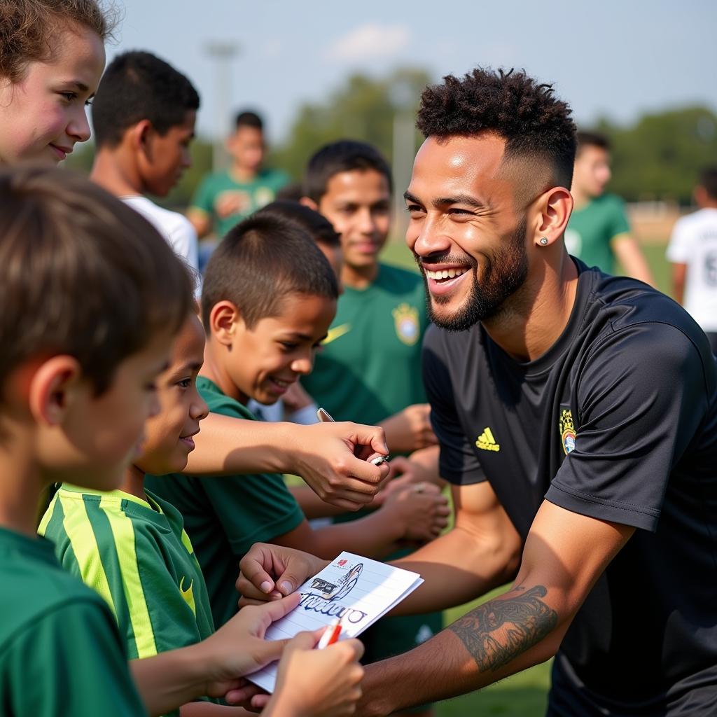 Neymar inspiring young players