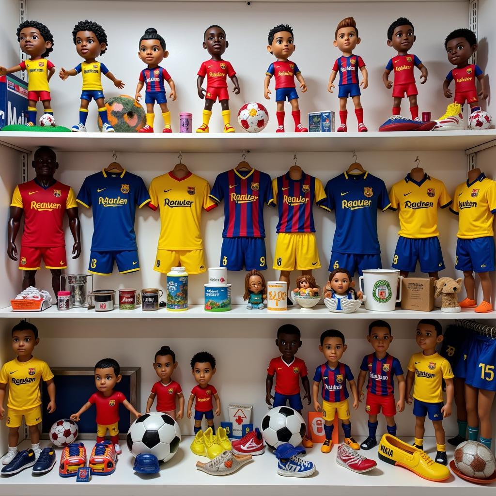 Collection of Neymar Jr Toys and Memorabilia