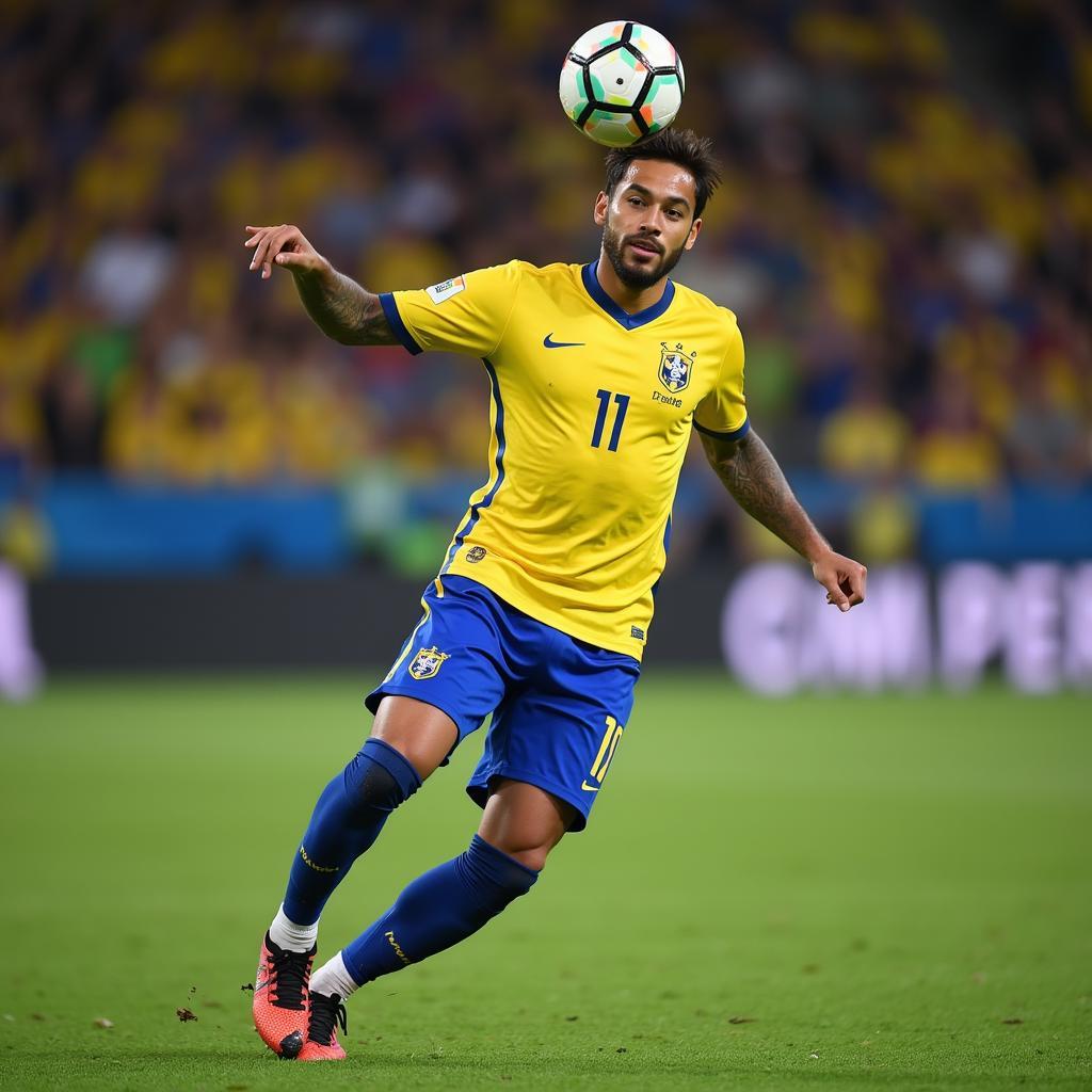 Neymar showcasing his exceptional ball control