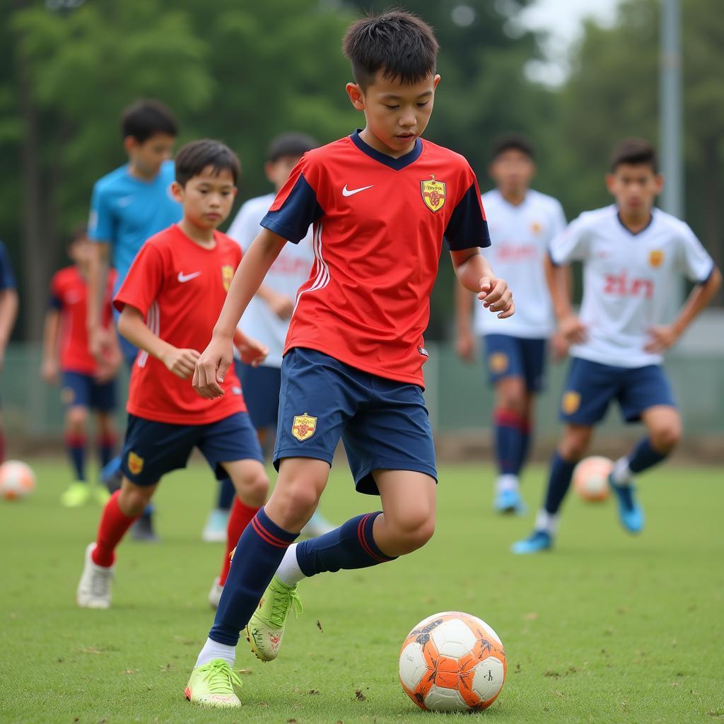 Nguyen Tuan Anh during his time at the Hoang Anh Gia Lai - Arsenal JMG Academy.