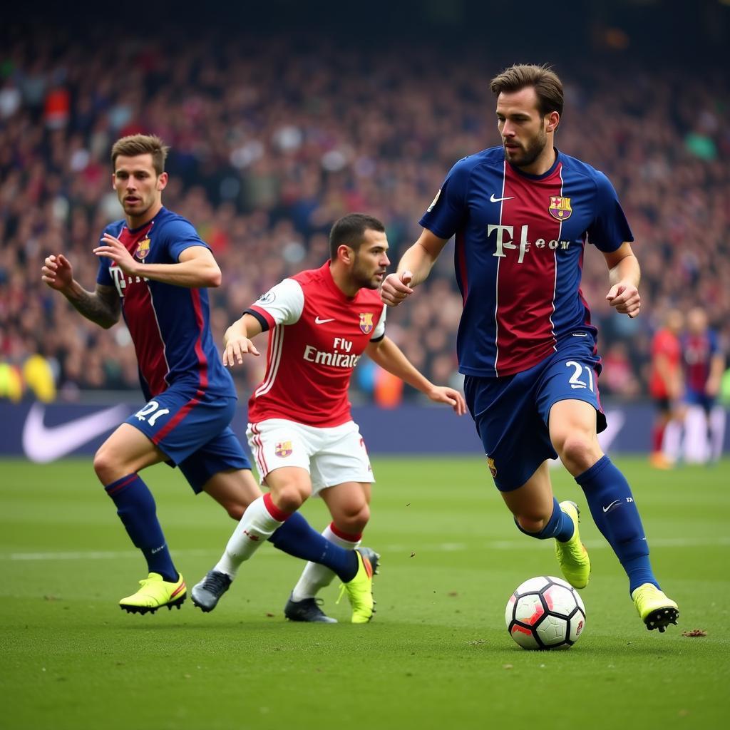 Nike Football Players on the Pitch