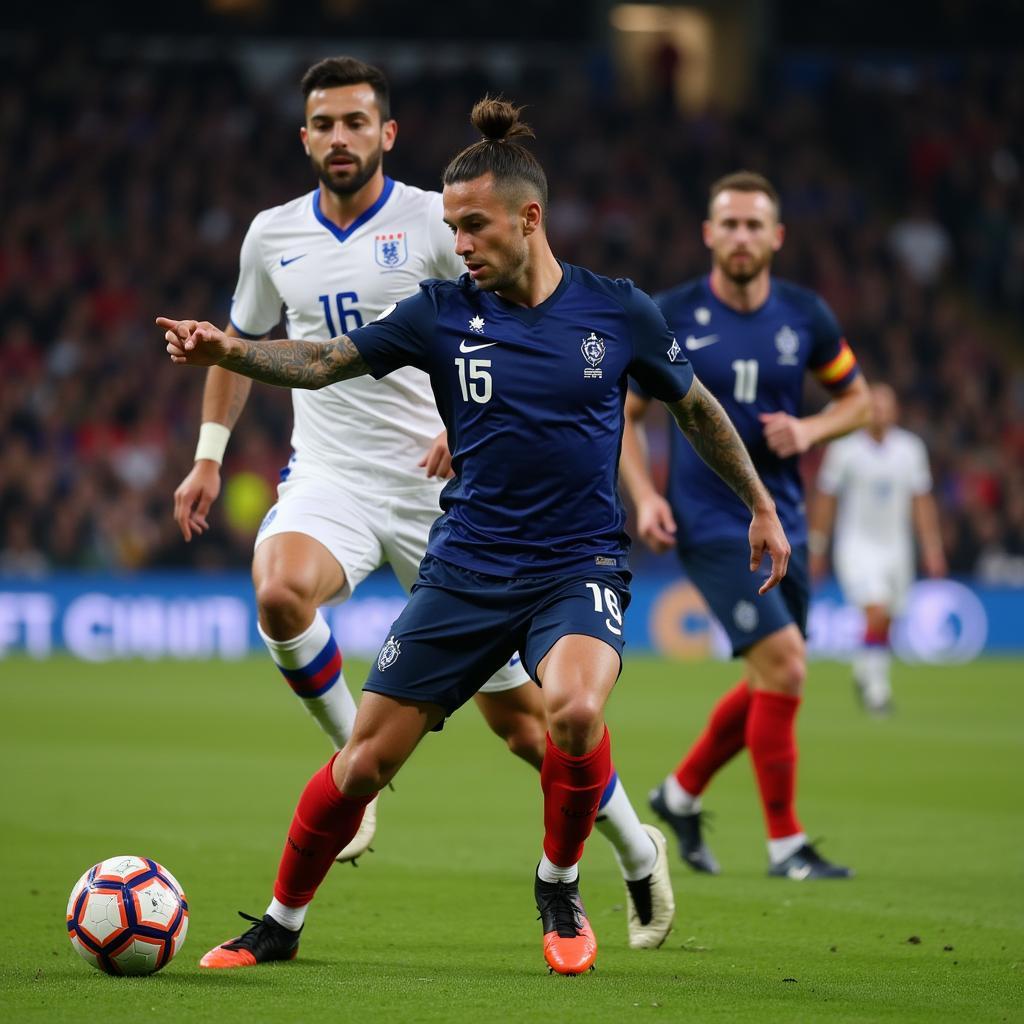 Olivier Giroud plays for the French National Team.