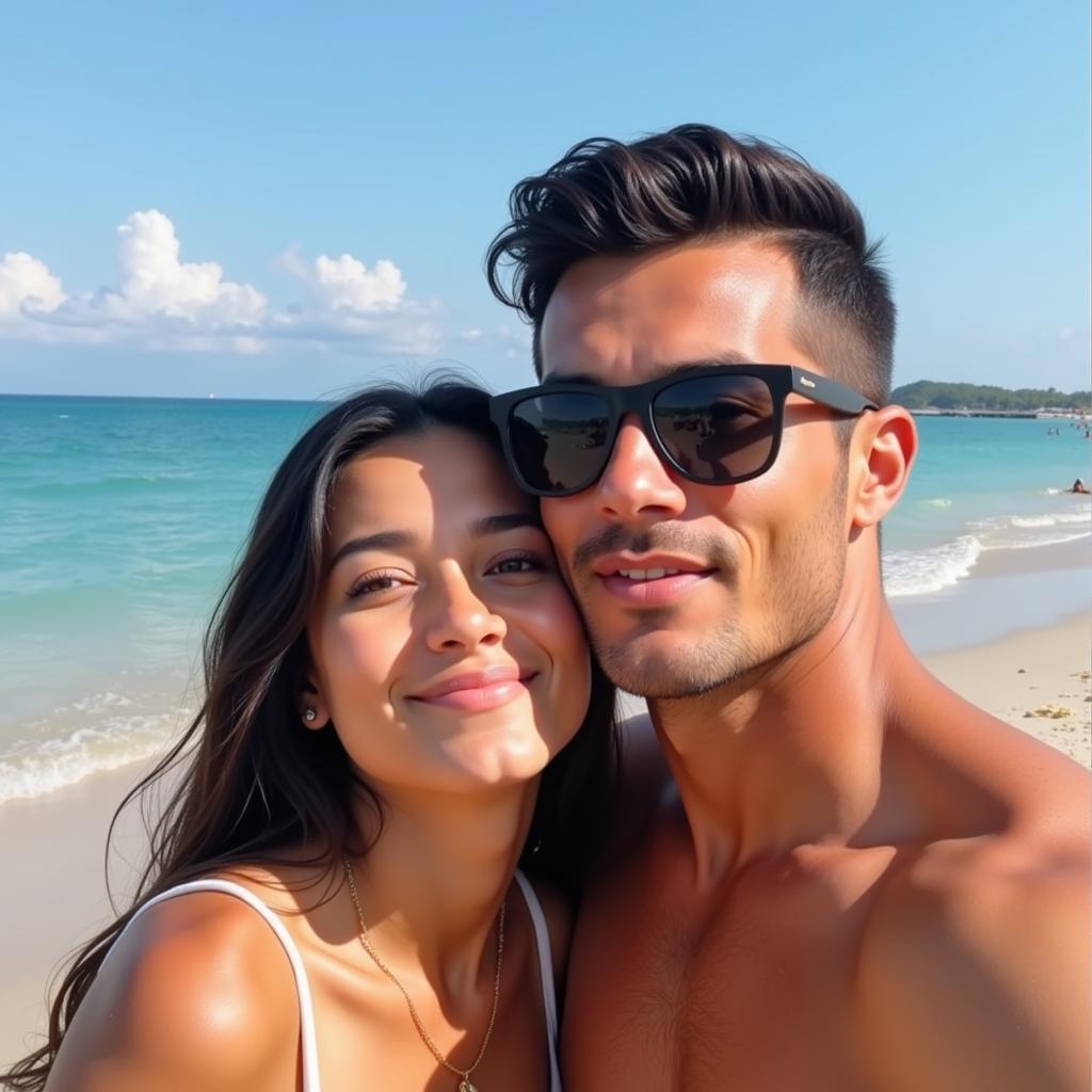 Oriana Sabatini and Paulo Dybala enjoying a vacation