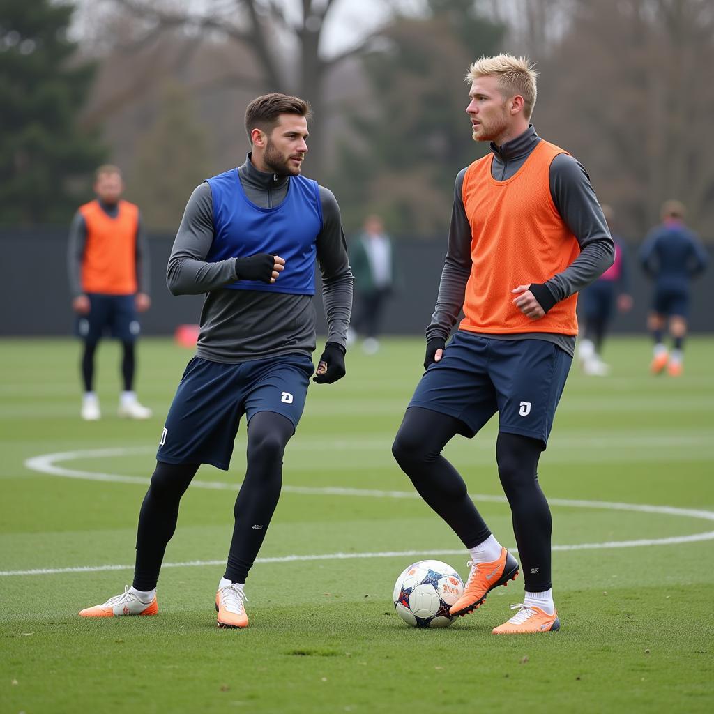 Palmer and Haaland training together