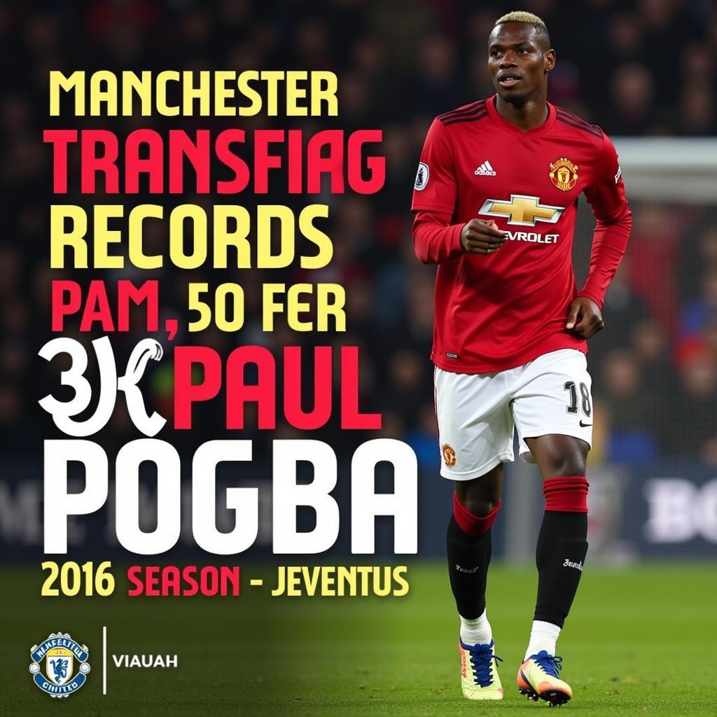 Paul Pogba in Manchester United Jersey 2016