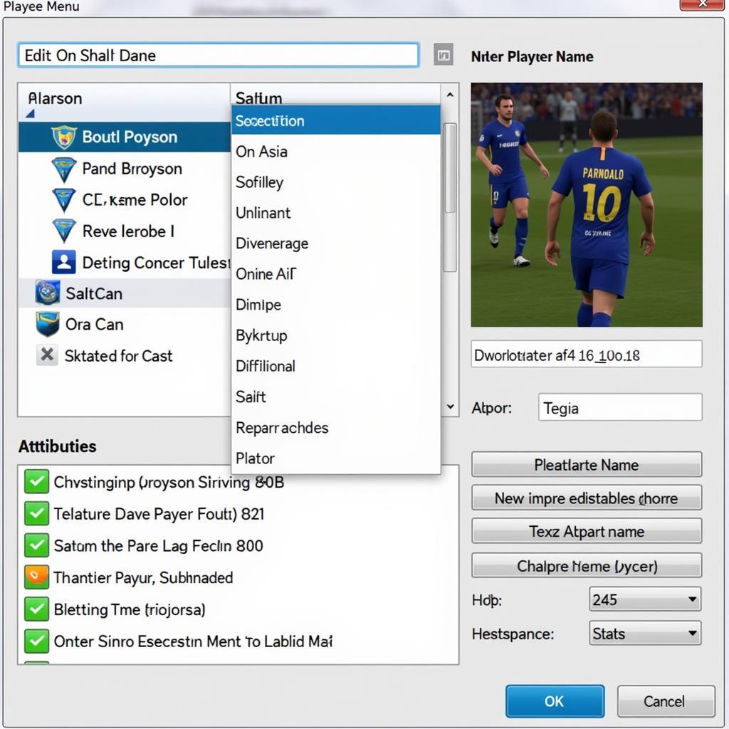 Editing Player Name in PES 2019 Edit Mode