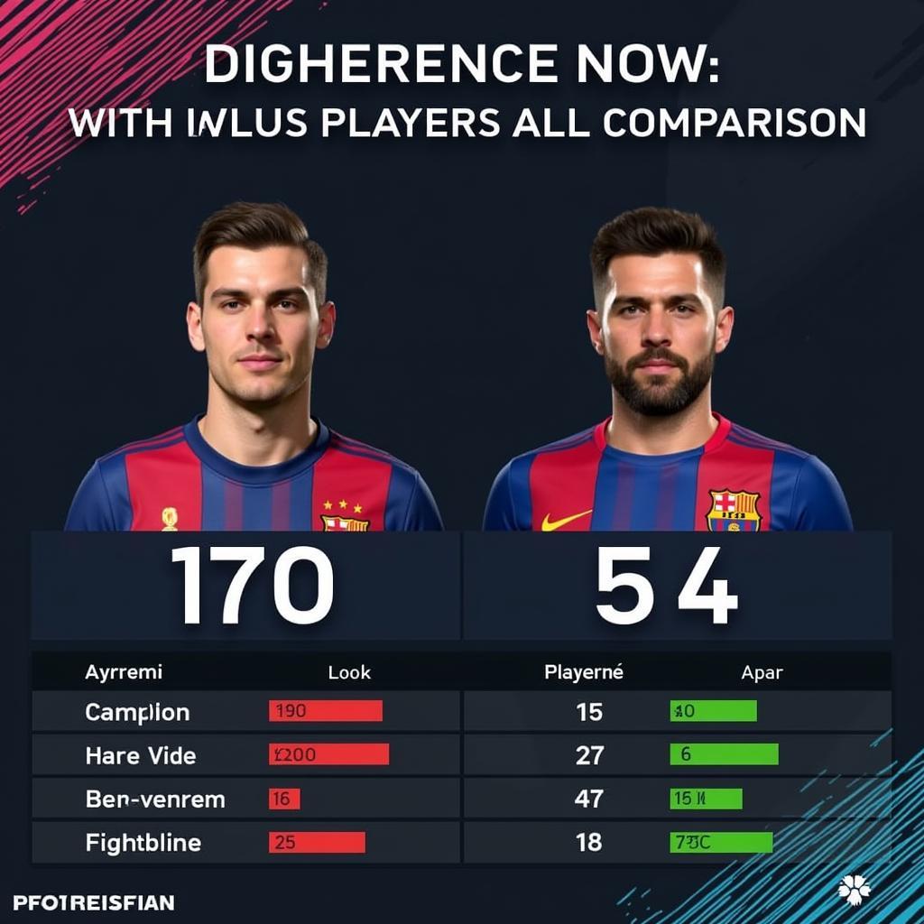 Comparing Player Stats in PES 2019