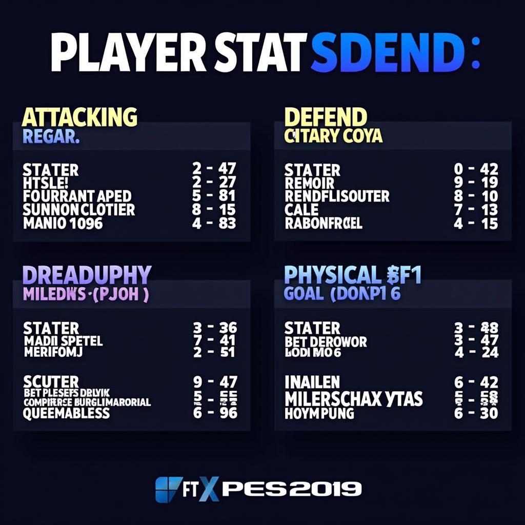 PES 2019 Player Stats Overview