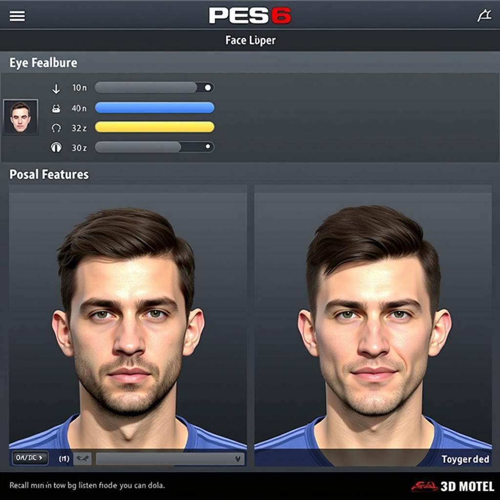 PES 6 Face Editor Interface