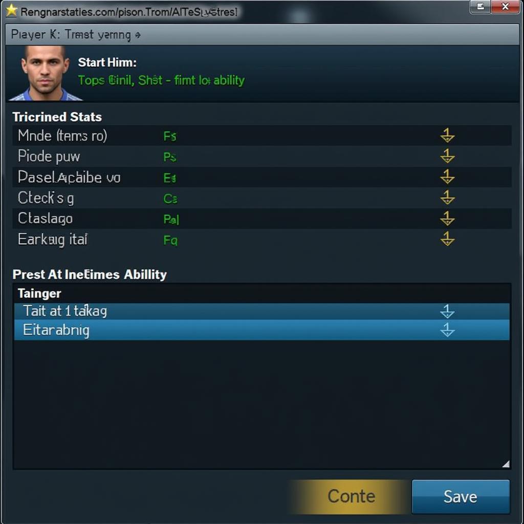 Customizing Player Stats in PES 6