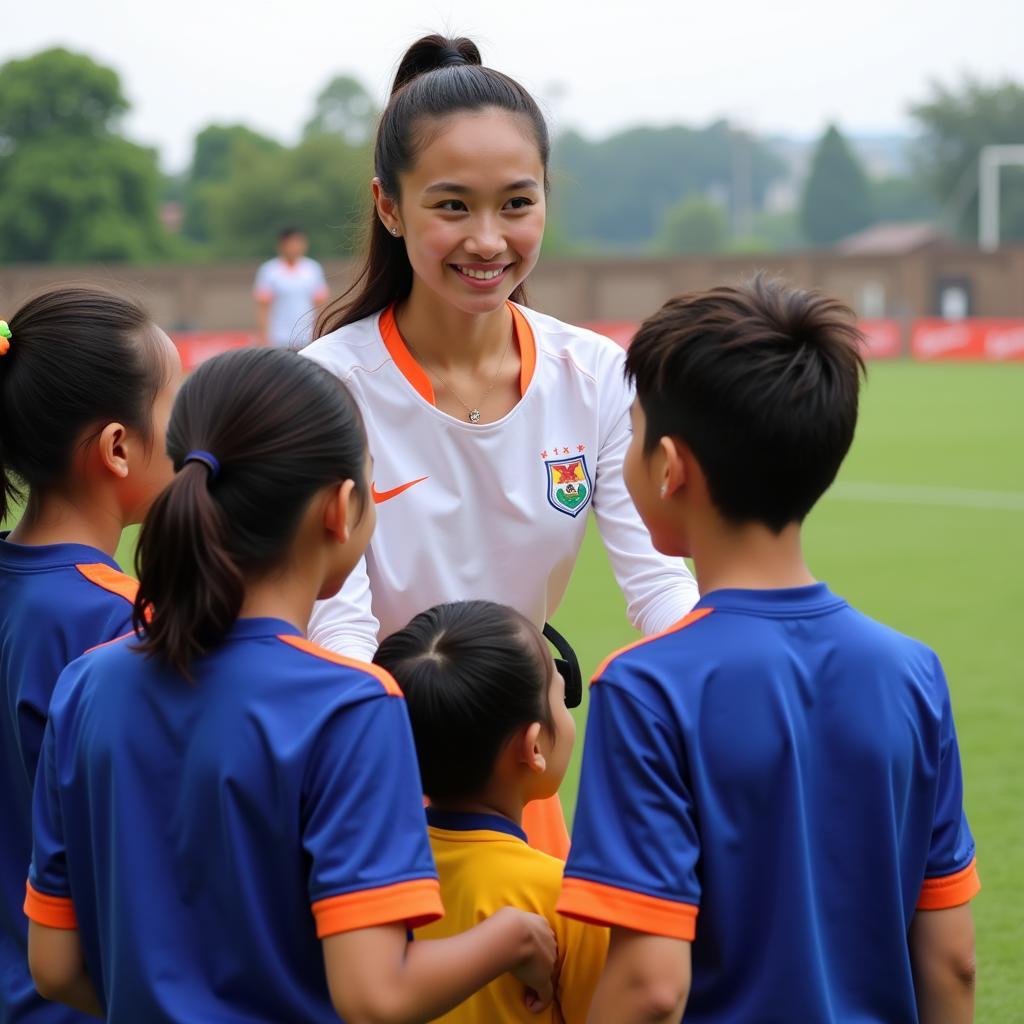 Pham Thi Tuoi inspiring young Vietnamese footballers