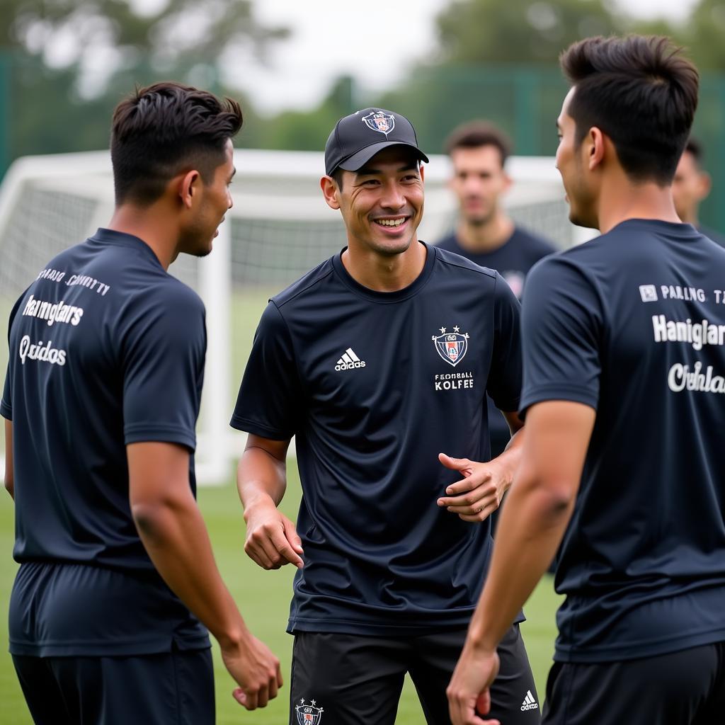 Phillip Nguyen at a football academy