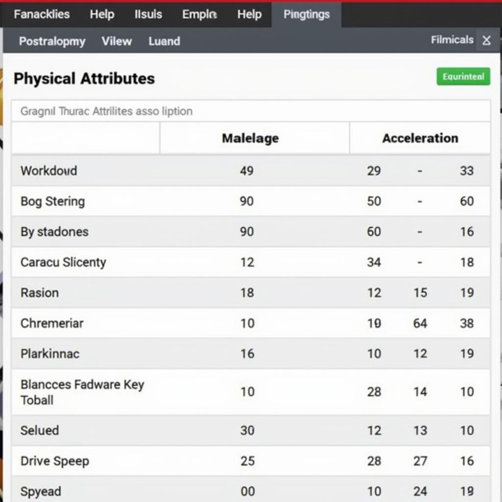 PES 2017 Physical Attributes Editor