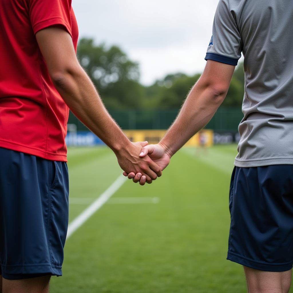 Players Shaking Hands After the Game