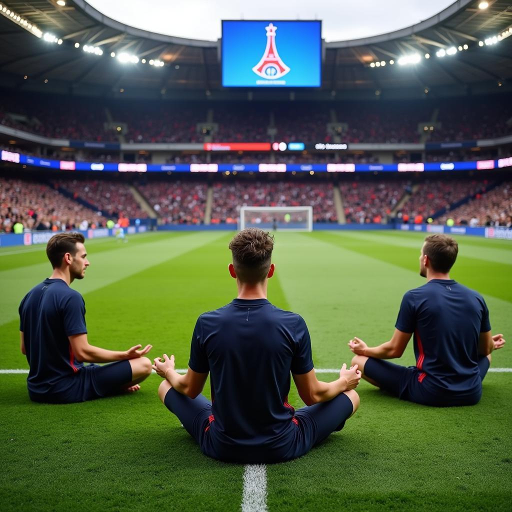 PSG Players Imitating Haaland's Meditation