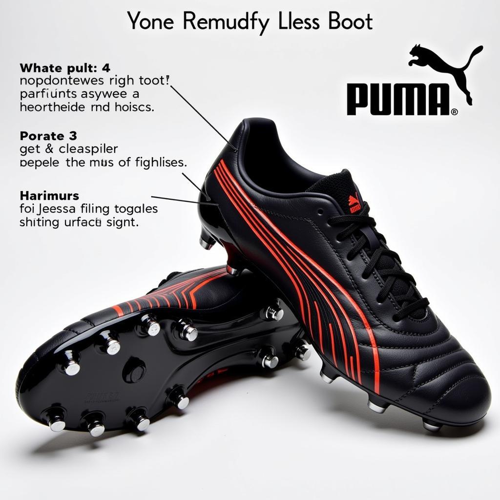 Close-up of the Puma Ultra boot, highlighting the advanced technology and innovative design features.