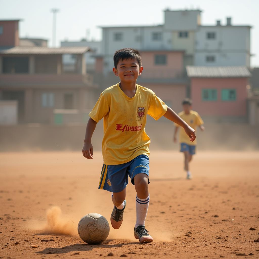 Quoc Vuong in his early football days