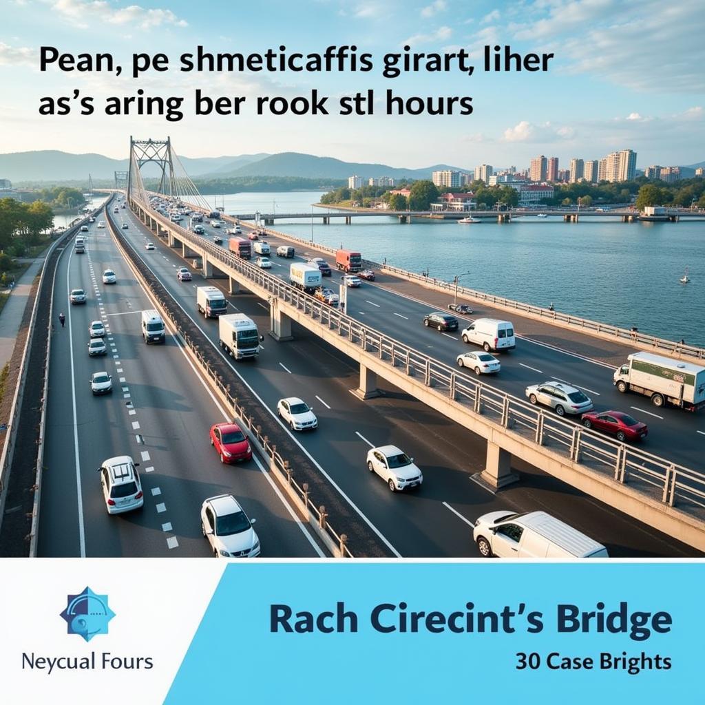 Rach Chiec Bridge with bustling traffic during rush hour in Thu Duc District