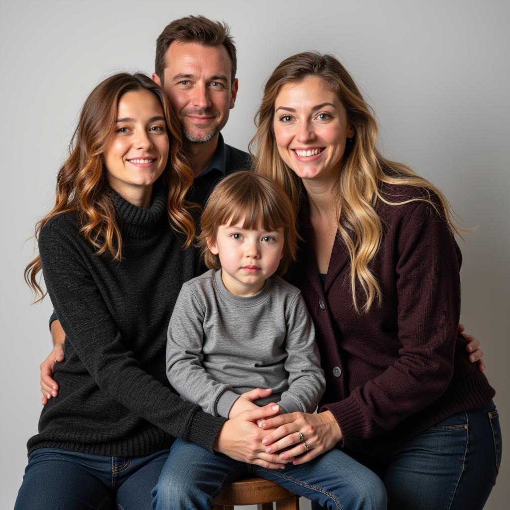 Rasmus Haaland with his family, including Erling Haaland