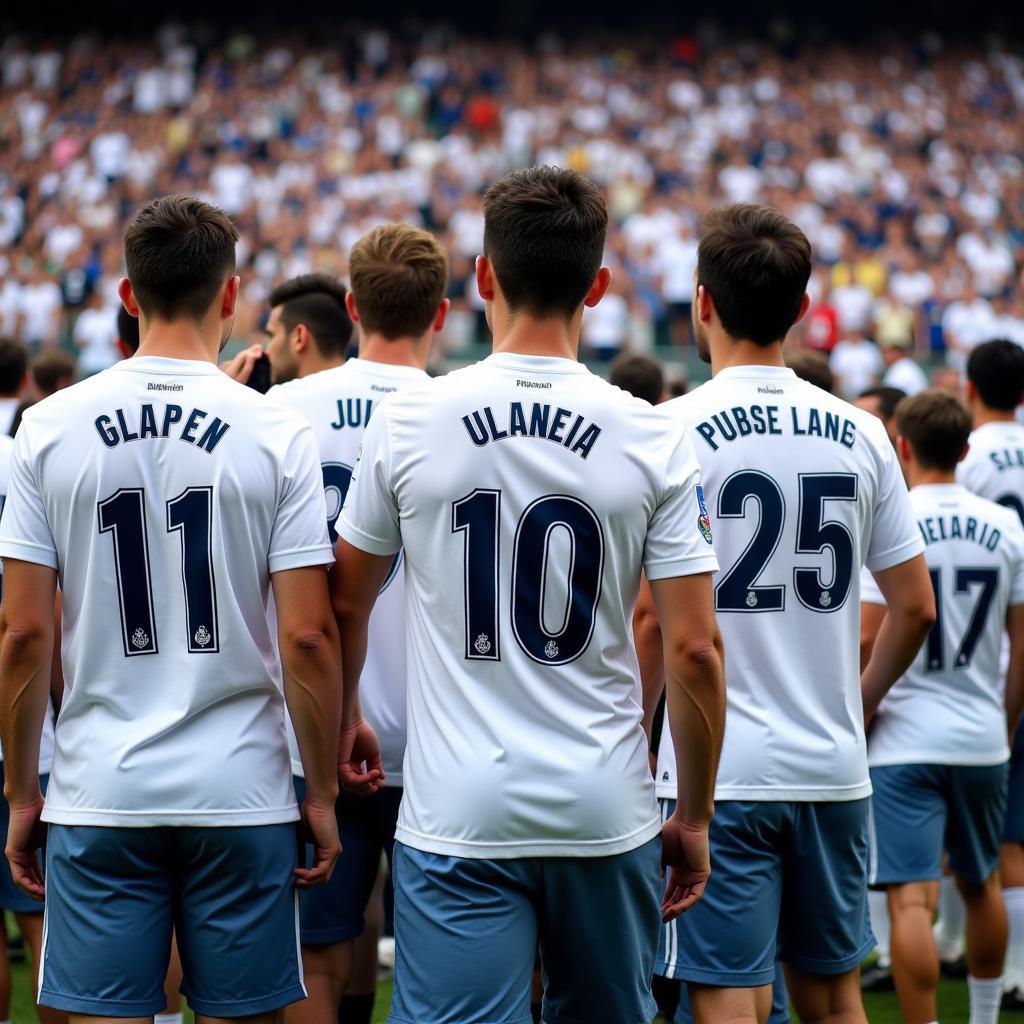 Real Madrid Fans Wearing Jerseys