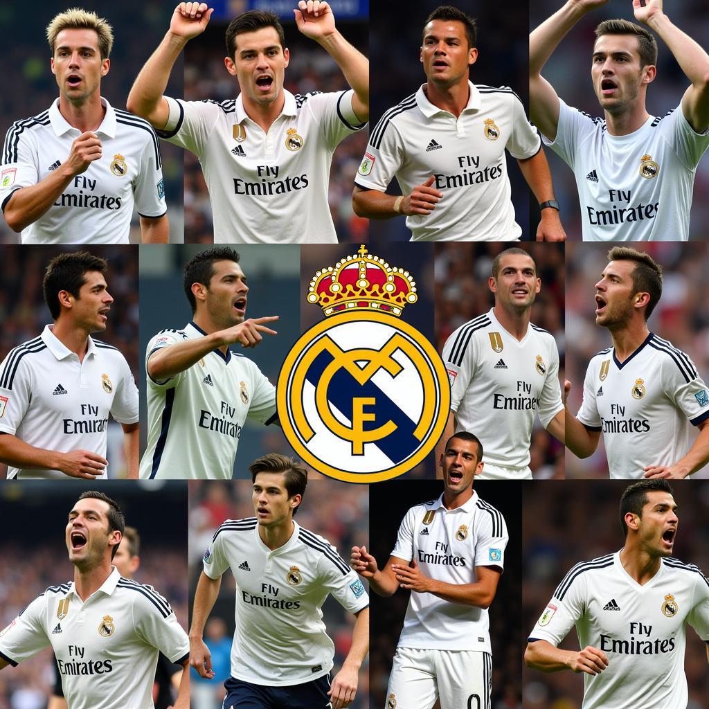 Real Madrid Legendary Players Collage