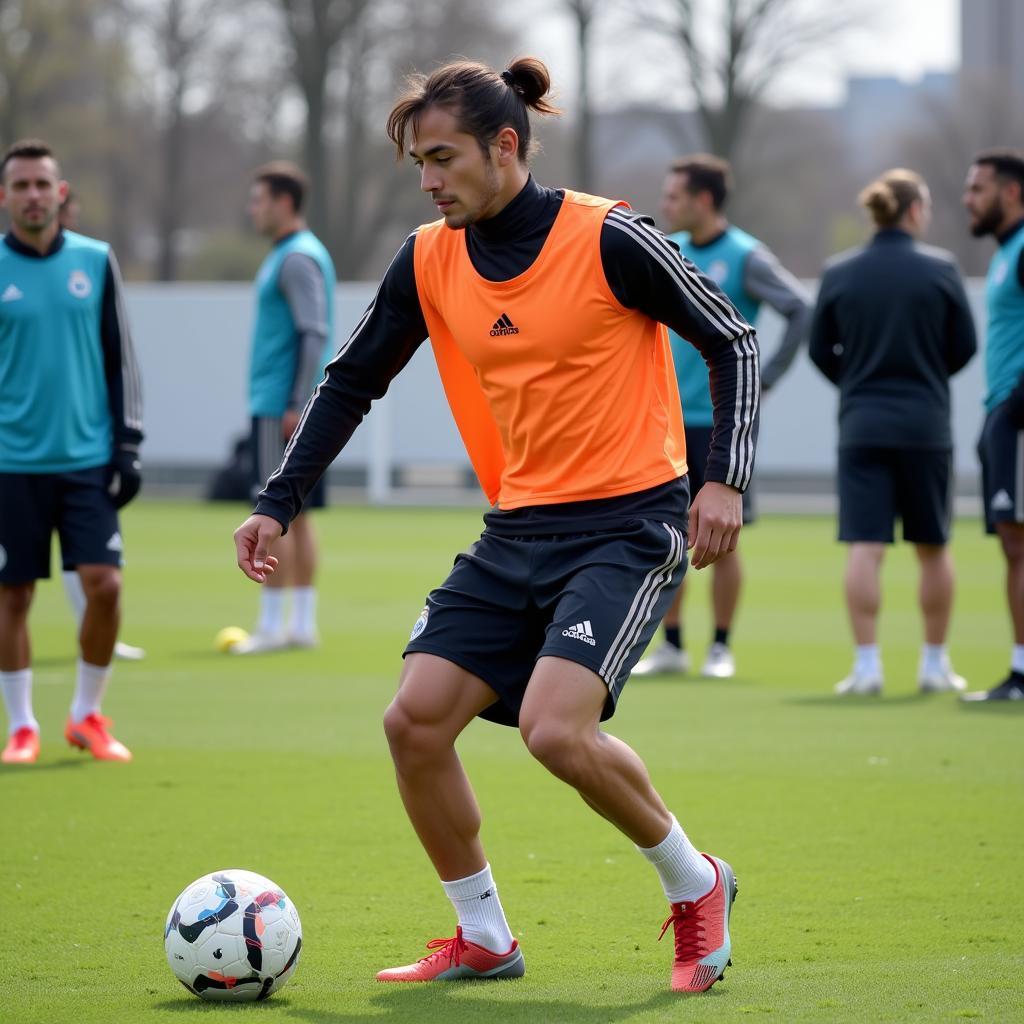 Real Madrid Player Training Session