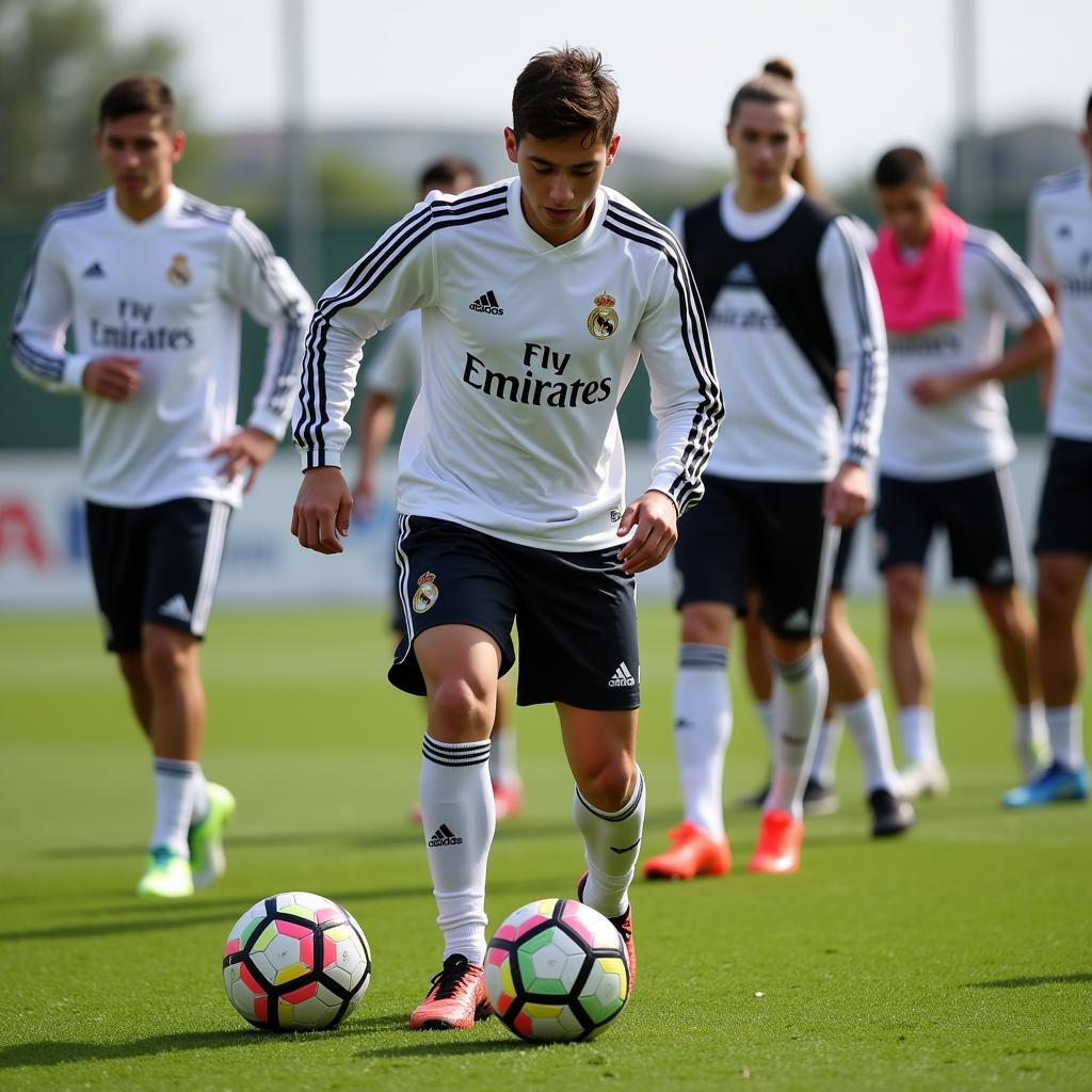 Real Madrid's Young Players Training Hard