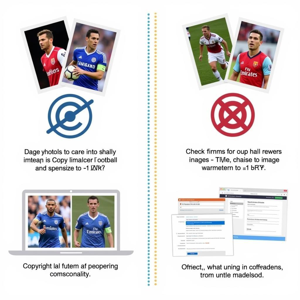 Respecting copyright laws when sharing photos of football players online