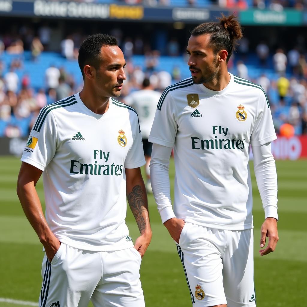 Ricardo Carvalho and Angel Di Maria at Real Madrid