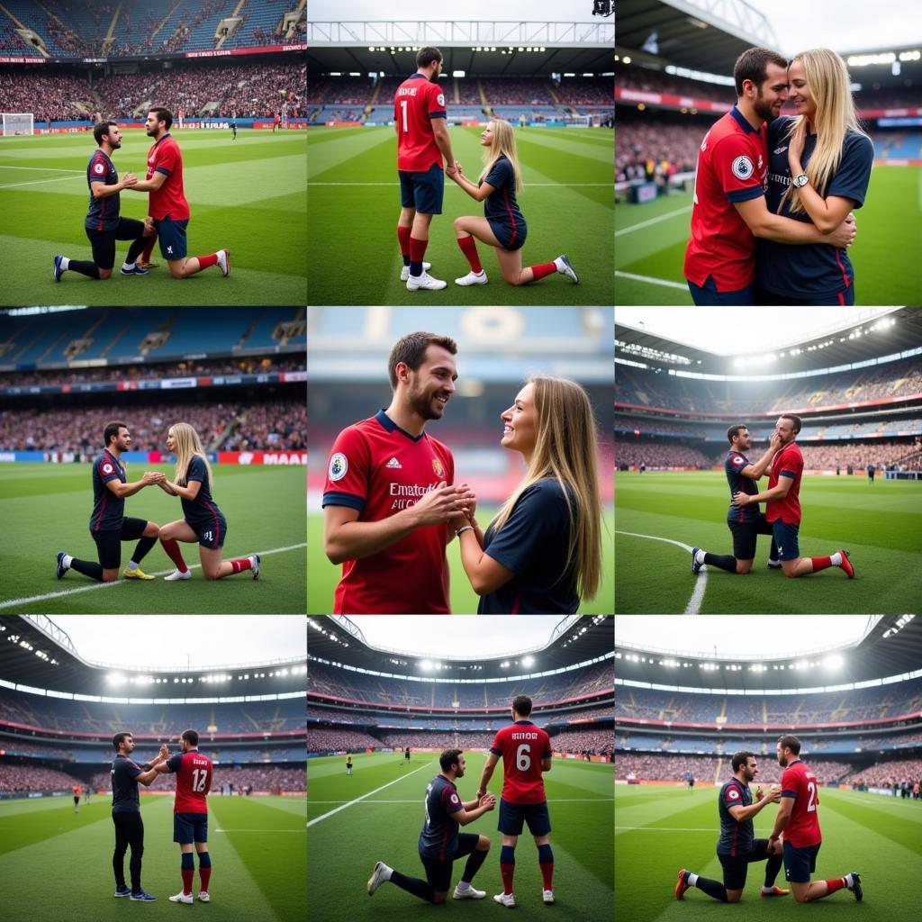 Romantic Proposals at Football Stadiums