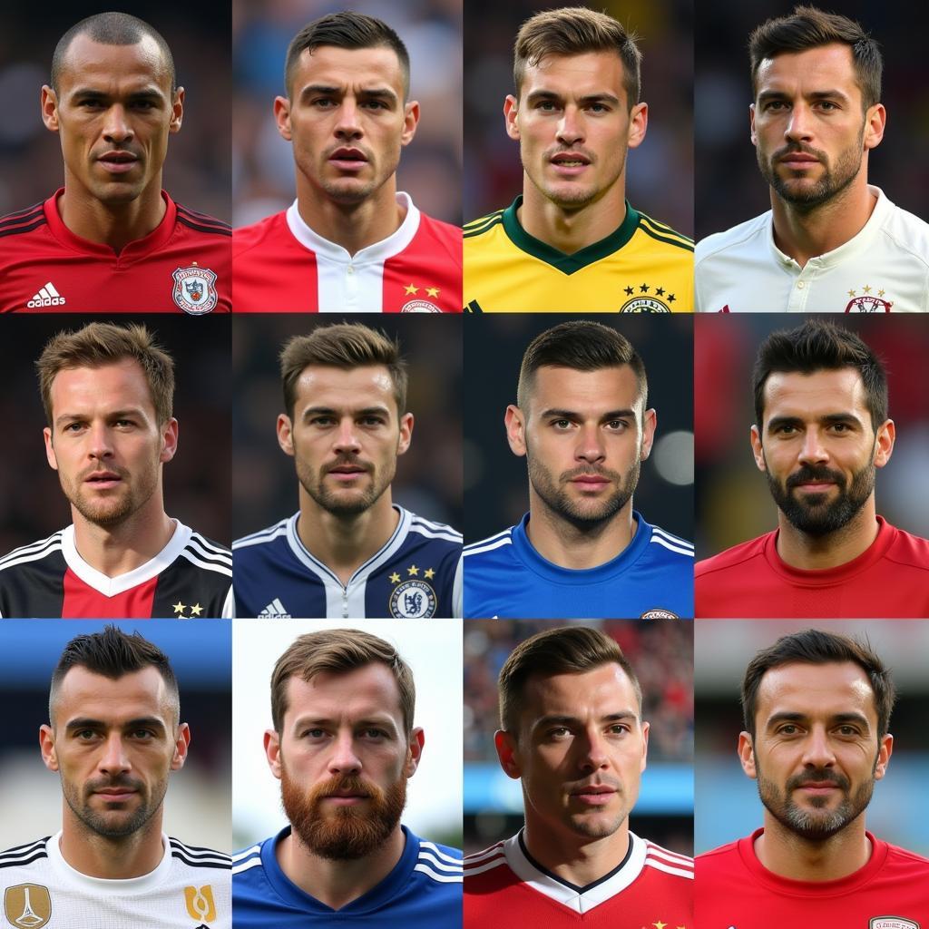 Round-Faced Premier League Stars Collage