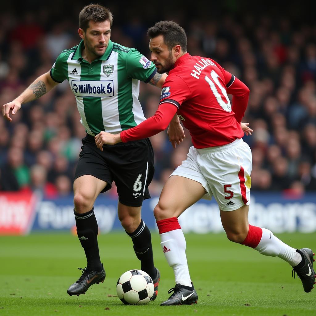 Roy Keane and Alfie Haaland during their playing days