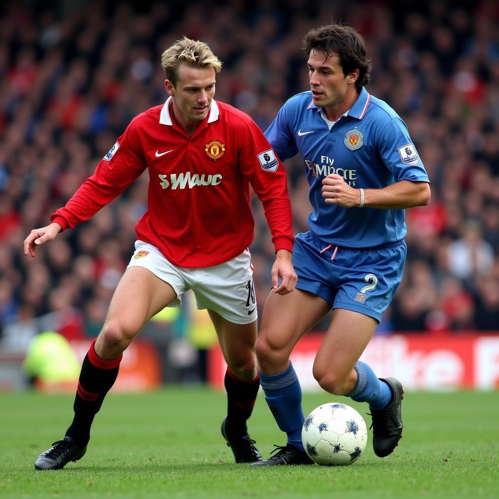 Roy Keane tackling Alfie Haaland