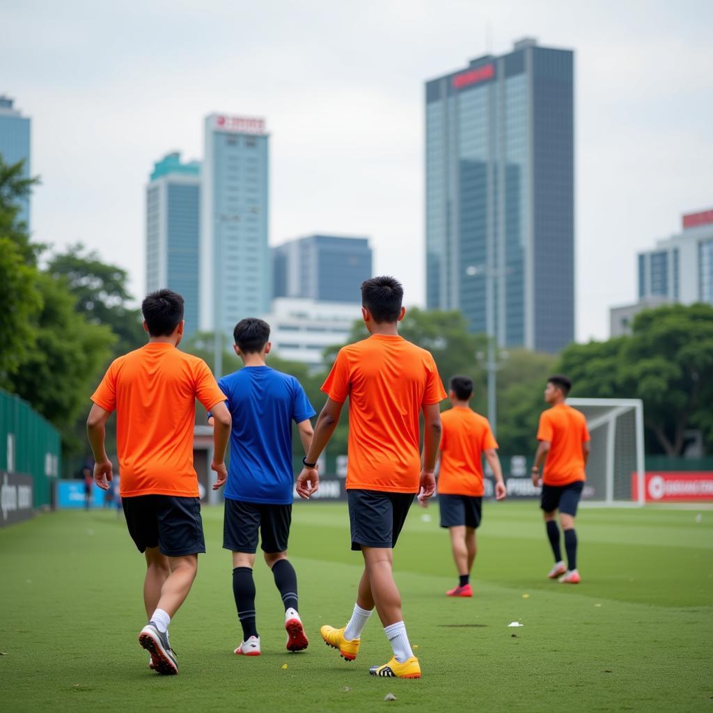 Local Football Players in Saigon