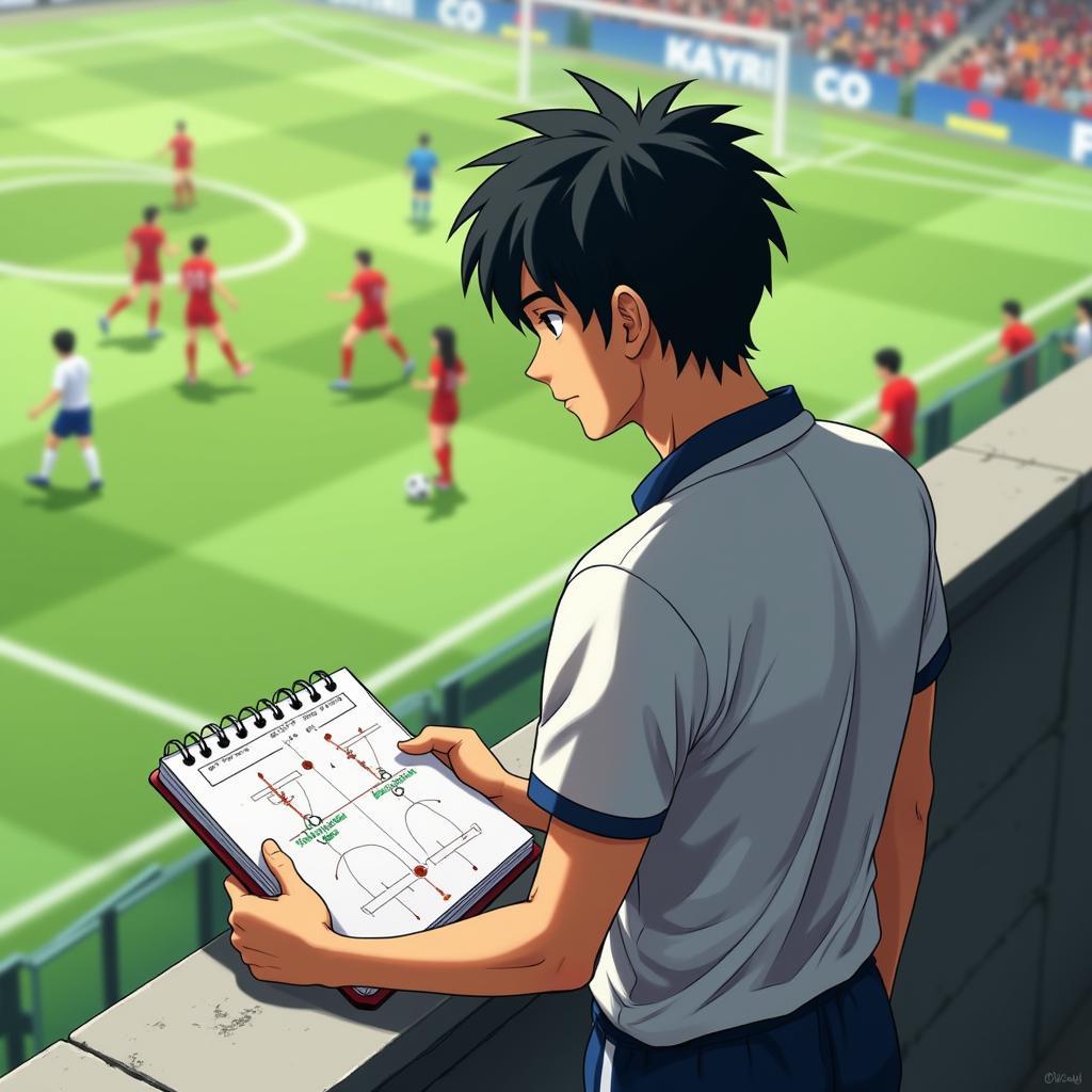 Shinichi Analyzing a Football Play