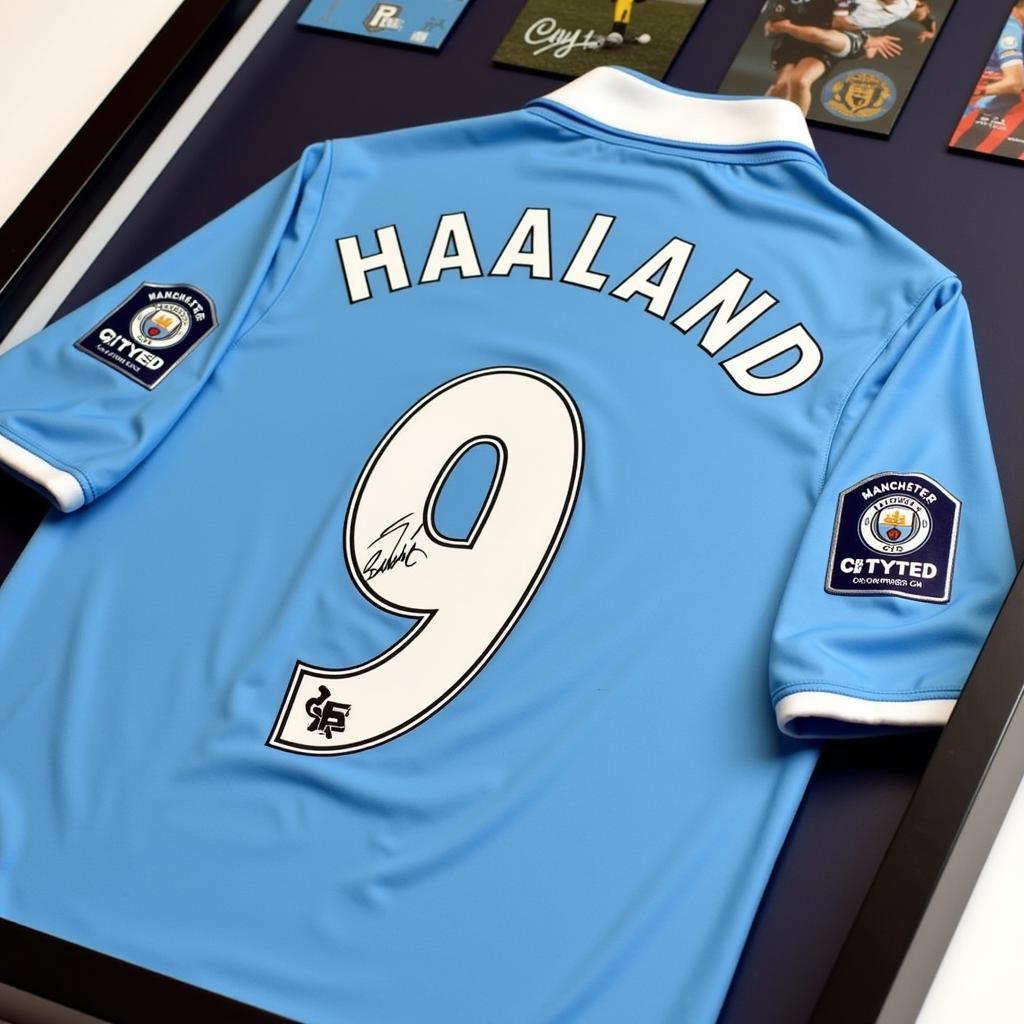 Signed Erling Haaland Manchester City Jersey