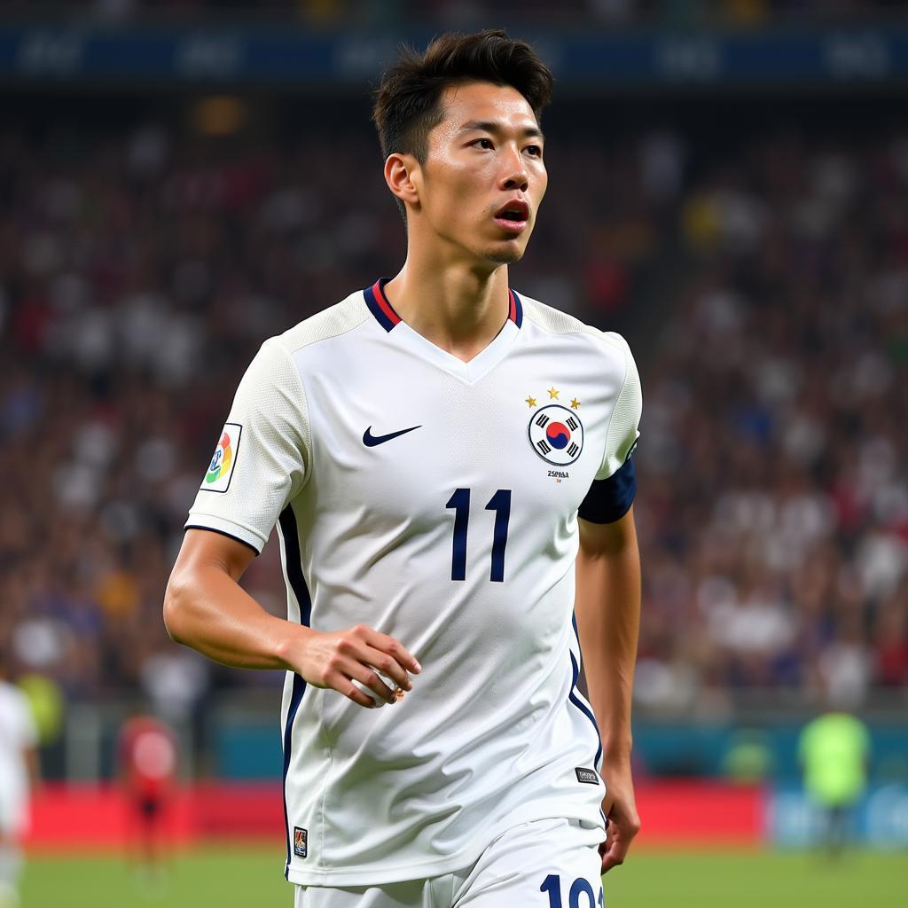 Son Heung-min at the 2018 Asian Games