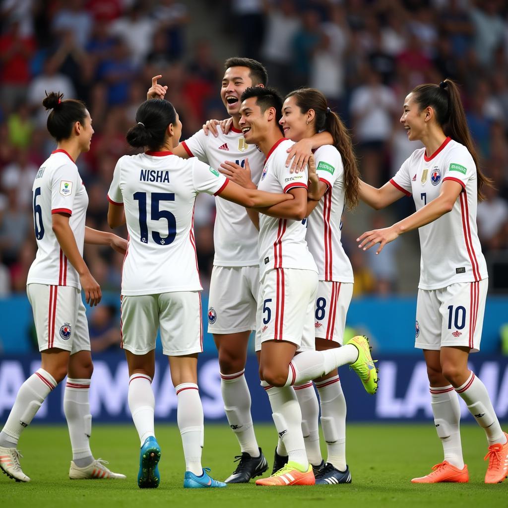 South Korea Celebrating a World Cup Goal