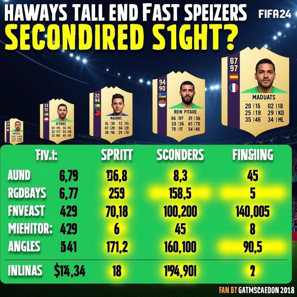 Tall and Fast Strikers in FIFA 24