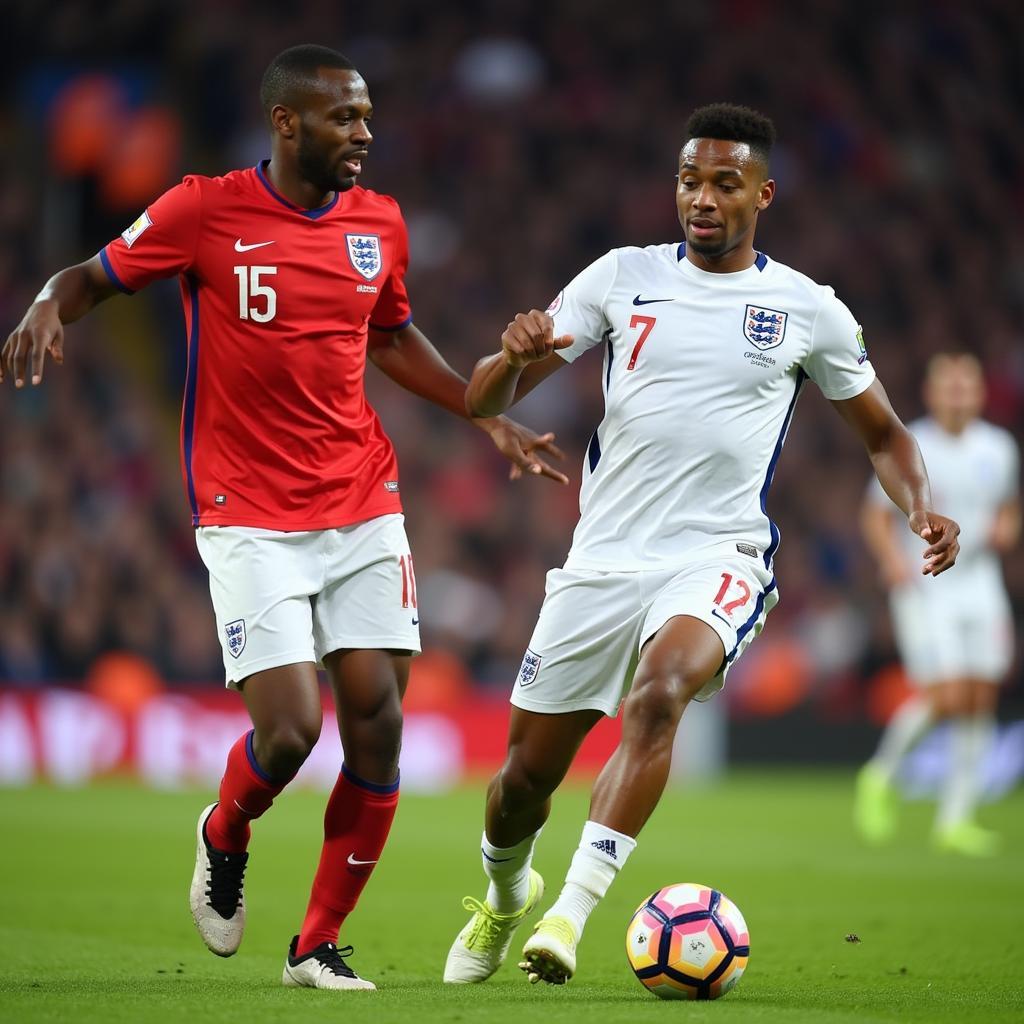 Tammy Abraham playing for England